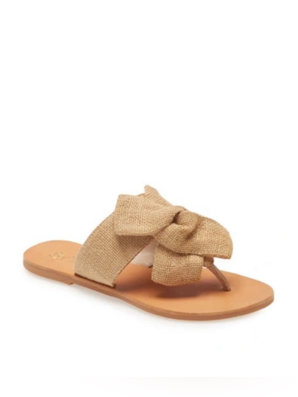 Seychelles Jubilee Brown Women's Burlap Twist Bow Sandals